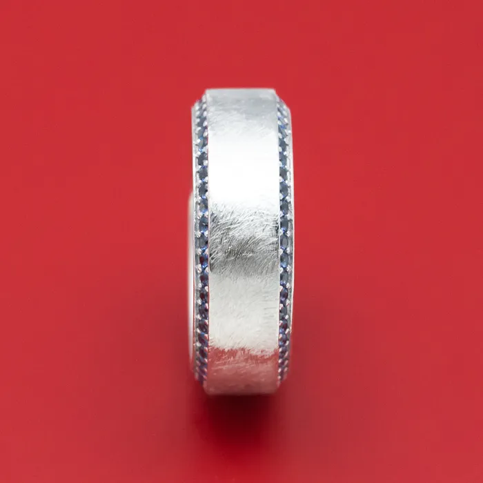 Rings 14K White Gold and Eternity Sapphire Ring Lashbrook Rings 14K White Gold and Eternity Sapphire Ring Lashbrook