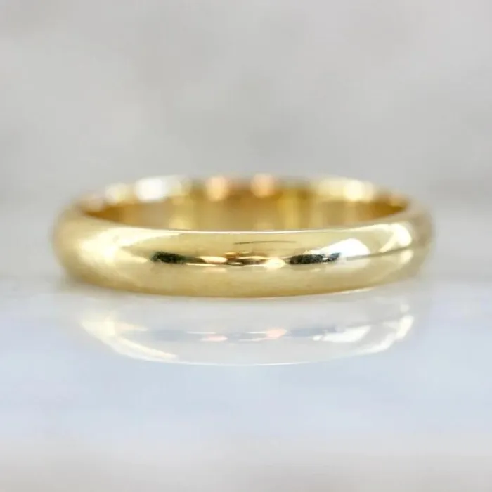 Rings 4mm Gold Band Made By Gem Breakfast