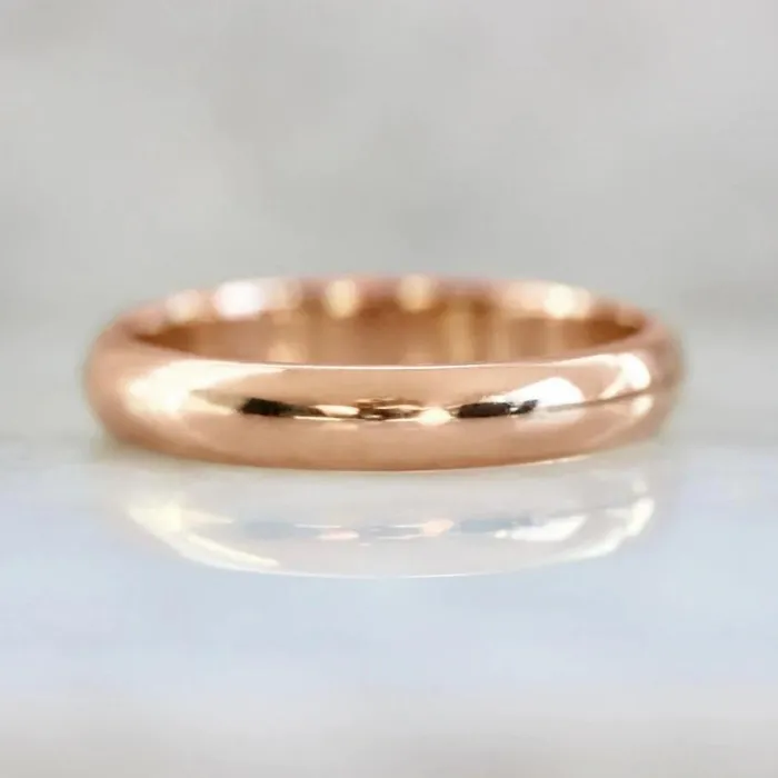 Rings 4mm Gold Band Made By Gem Breakfast
