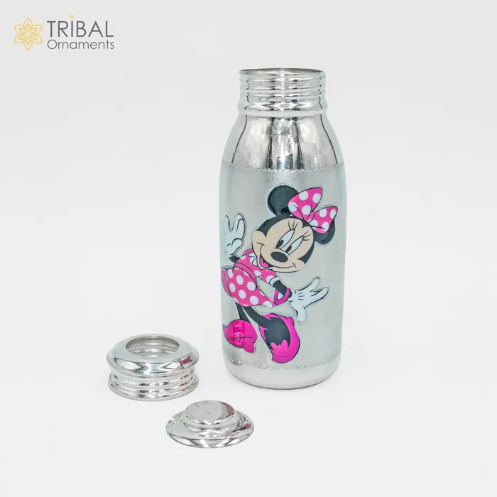 Rings 925 Sterling silver mickey mouse cartoon design baby feeder milk bottle baby water bottle best kids gifting article sv307 TRIBAL ORNAMENTS