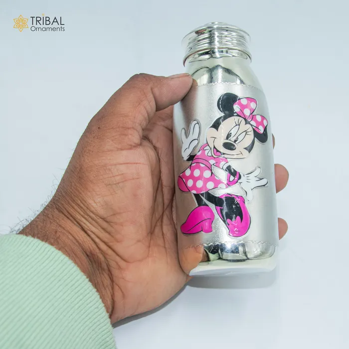 Rings 925 Sterling silver mickey mouse cartoon design baby feeder milk bottle baby water bottle best kids gifting article sv307 TRIBAL ORNAMENTS
