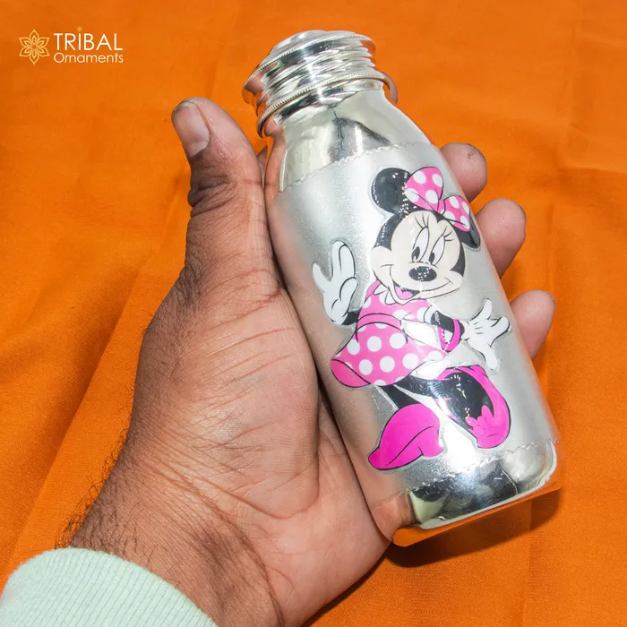Rings 925 Sterling silver mickey mouse cartoon design baby feeder milk bottle baby water bottle best kids gifting article sv307 TRIBAL ORNAMENTS
