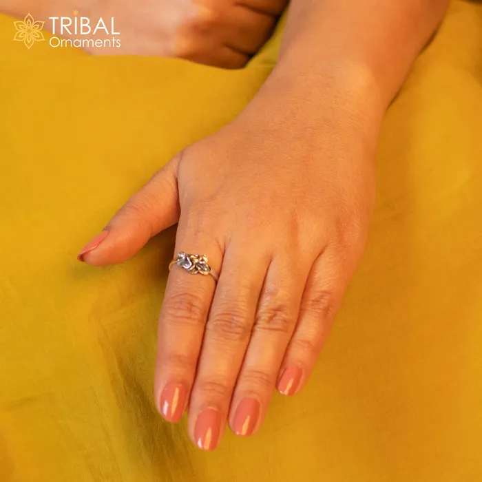 Rings 925 sterling silver stylish flower design ring Jewelry sr782 TRIBAL ORNAMENTS Rings 925 sterling silver stylish flower design ring Jewelry sr782 TRIBAL ORNAMENTS