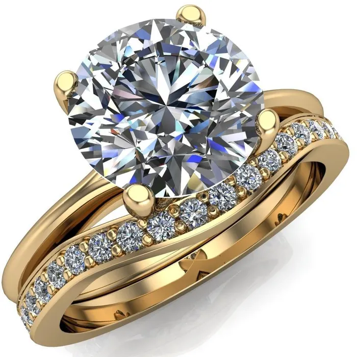 Rings Camila Round Center Stone Classic 4 Cross Prongs Elegant Solitaire Ring Fire Brilliance Rings Camila Round Center Stone Classic 4 Cross Prongs Elegant Solitaire Ring Fire Brilliance