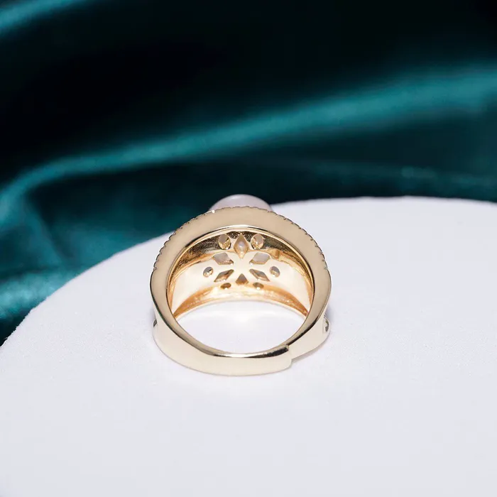 Rings Elegant Freshwater Pearl Ring WR00087 Pearly Lustre
