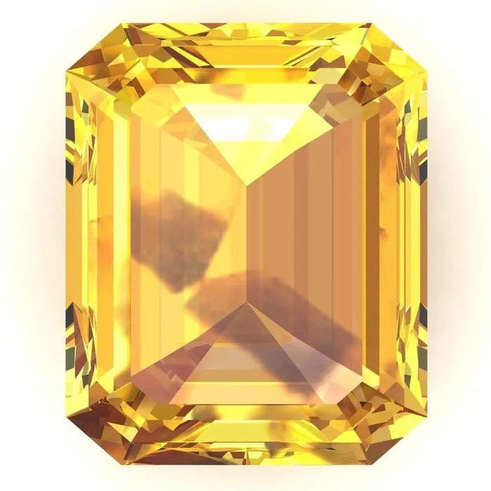 Rings Fire Brilliance FAB LabGrown Emerald Yellow Sapphire Stone Size
