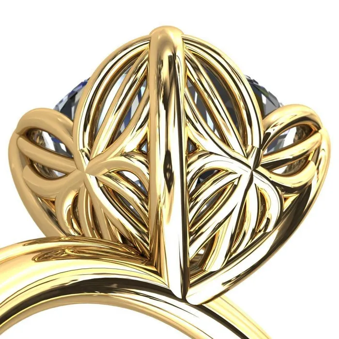 Rings Fire Brilliance Flutter Cushion Center Stone Wire Butterfly Basket Engagement Ring Rings Fire Brilliance Flutter Cushion Center Stone Wire Butterfly Basket Engagement Ring