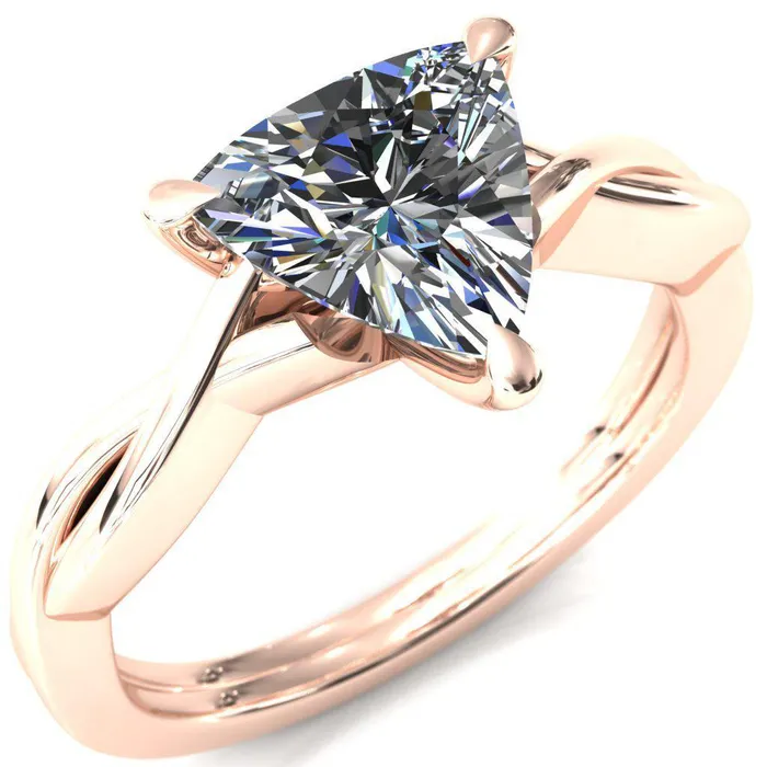 Rings Fire Brilliance Lucia Trillion Moissanite 3 Claw Prong 12 Infinity Solitaire Ring Engagement Ring Rings Fire Brilliance Lucia Trillion Moissanite 3 Claw Prong 12 Infinity Solitaire Ring Engagement Ring