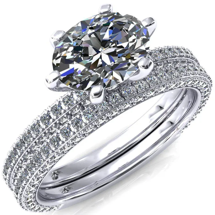 Rings Fire Brilliance Mariyah Oval Center Stone EastWest 6 Prong 34 Eternity 3 Sided Diamond Shank Engagement Ring Rings Fire Brilliance Mariyah Oval Center Stone EastWest 6 Prong 34 Eternity 3 Sided Diamond Shank Engagement Ring