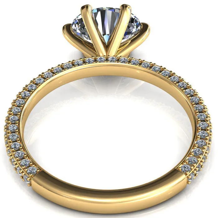 Rings Fire Brilliance Mariyah Oval Center Stone EastWest 6 Prong 34 Eternity 3 Sided Diamond Shank Engagement Ring