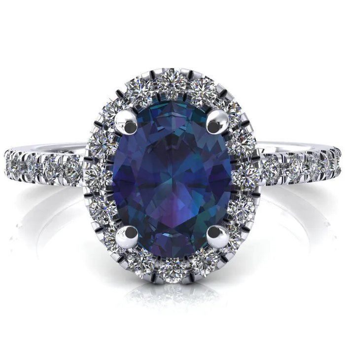 Rings Fire Brilliance Talia Oval Alexandrite 4 Prong Halo 58 Micropave Engagement Ring Rings Fire Brilliance Talia Oval Alexandrite 4 Prong Halo 58 Micropave Engagement Ring