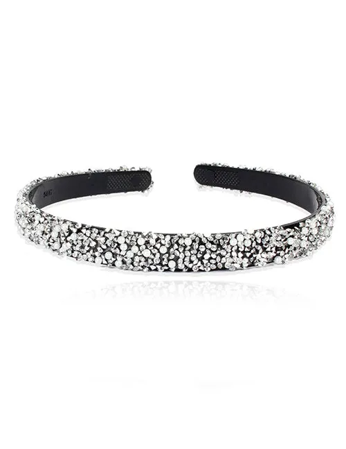 Rings H260 Silver Bead Rhinestone Pearl Head Band 02