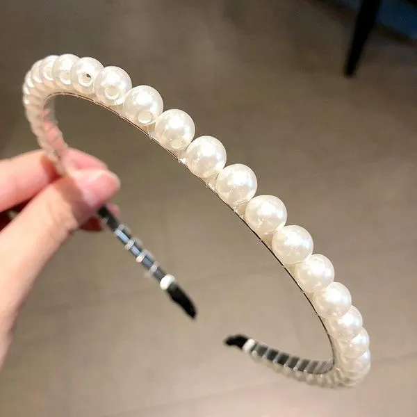 Rings H29 White Pearl Hair Band 01
