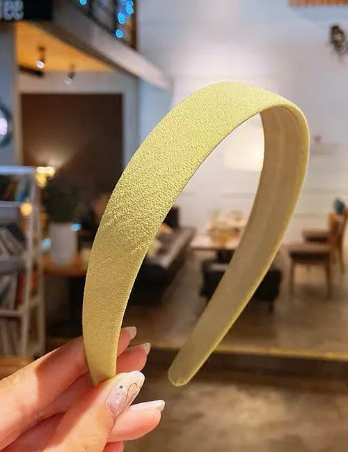 Rings H485 Pale Yellow Fabric Covered Head Band 02