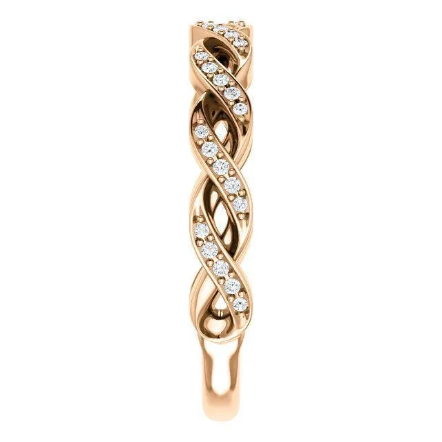 Rings Kenla Round Diamond or Moissanite 34 Eternity Channel with Prongs Infinity Band Fire Brilliance 