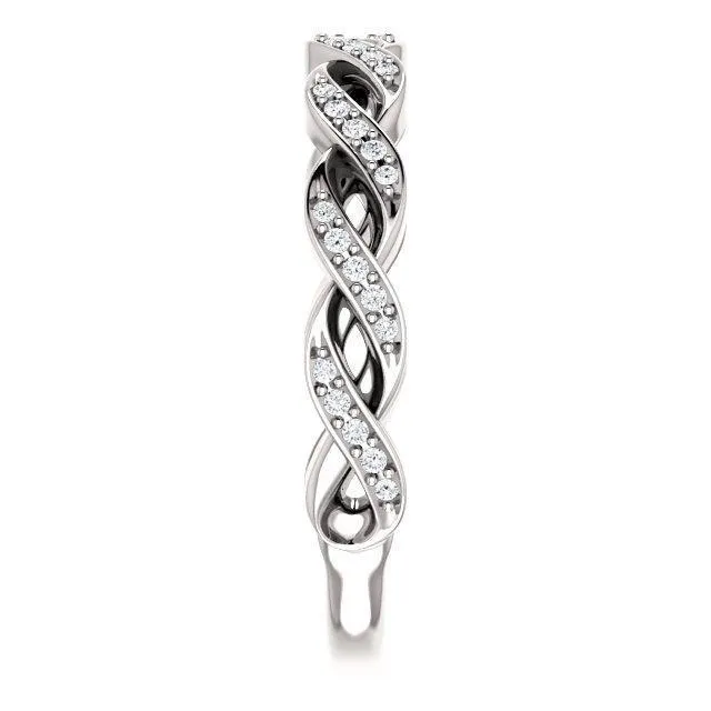 Rings Kenla Round Diamond or Moissanite 34 Eternity Channel with Prongs Infinity Band Fire Brilliance 