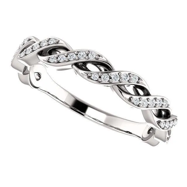 Rings Kenla Round Diamond or Moissanite 34 Eternity Channel with Prongs Infinity Band Fire Brilliance 