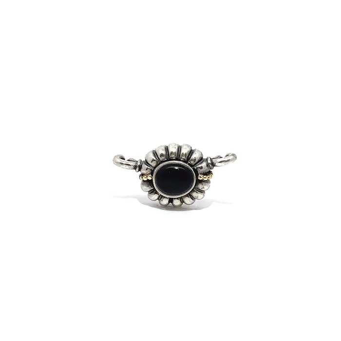Rings Lagos PreOwned Lagos TwoTone Black Onyx Enhancer