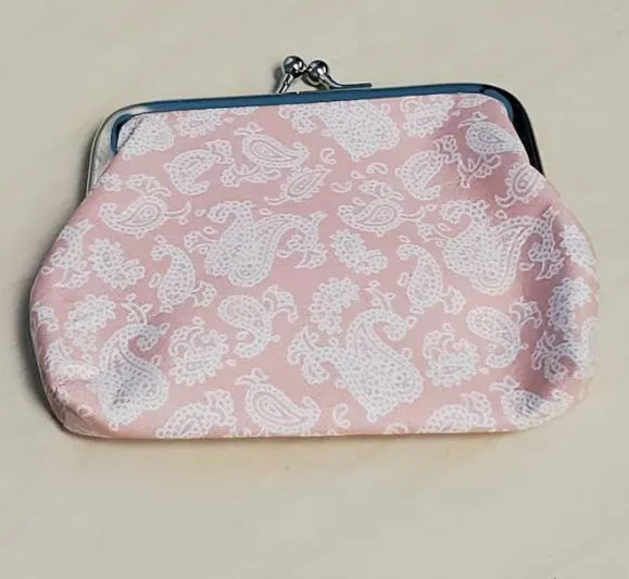 Rings POLLY G113 Peach Paisley Design Clasp Coin Purse