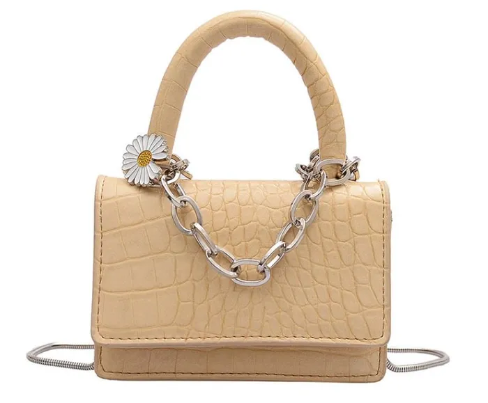 Rings polly PB129 Yellow Mini Crocodile Daisy Purse