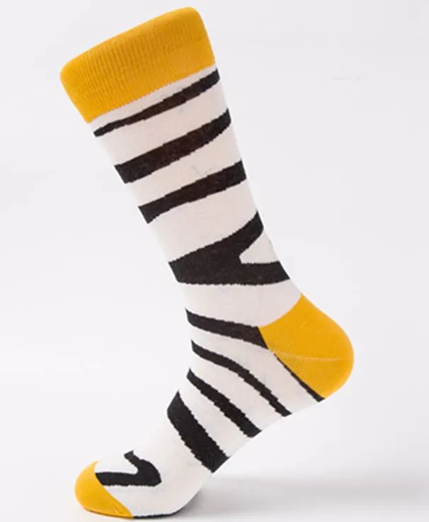 Rings POLLY SF509 Black White Zebra Stripes Socks