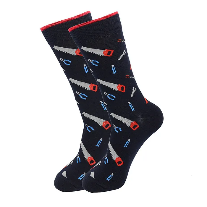 Rings SF110 Navy Blue Carpenter Tools Socks POLLY