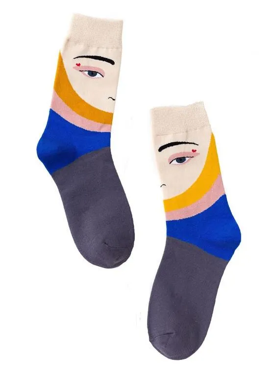 Rings SF811 Festive Faces Design Socks POLLY