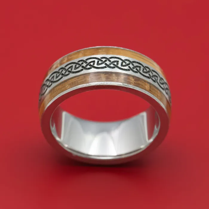 Rings Titanium Celtic Knot and Hardwood Ring Custom Made Lashbrook Rings Titanium Celtic Knot and Hardwood Ring Custom Made Lashbrook