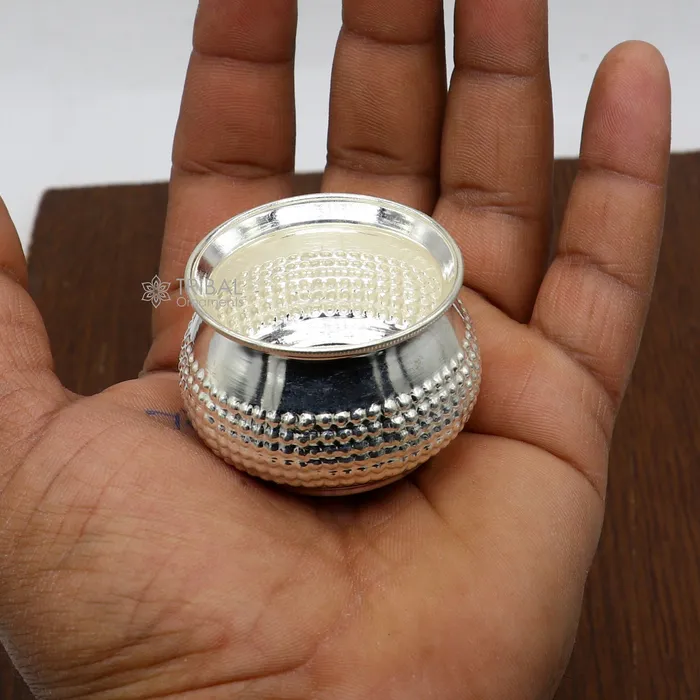 Rings TRIBAL ORNAMENTS 925 sterling silver handmade gorgeous small idols Prasadam box trinket box container box elegant silver article utensil su1283 Rings TRIBAL ORNAMENTS 925 sterling silver handmade gorgeous small idols Prasadam box trinket box container box elegant silver article utensil su1283