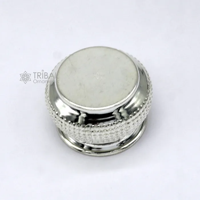 Rings TRIBAL ORNAMENTS 925 sterling silver handmade gorgeous small idols Prasadam box trinket box container box elegant silver article utensil su1283 Rings TRIBAL ORNAMENTS 925 sterling silver handmade gorgeous small idols Prasadam box trinket box container box elegant silver article utensil su1283