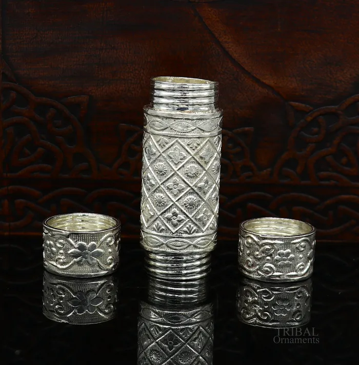 Rings TRIBAL ORNAMENTS 925 sterling silver handmade small pill box Tobacco box storage box silver utensils silver box personal box mens accessories su618
