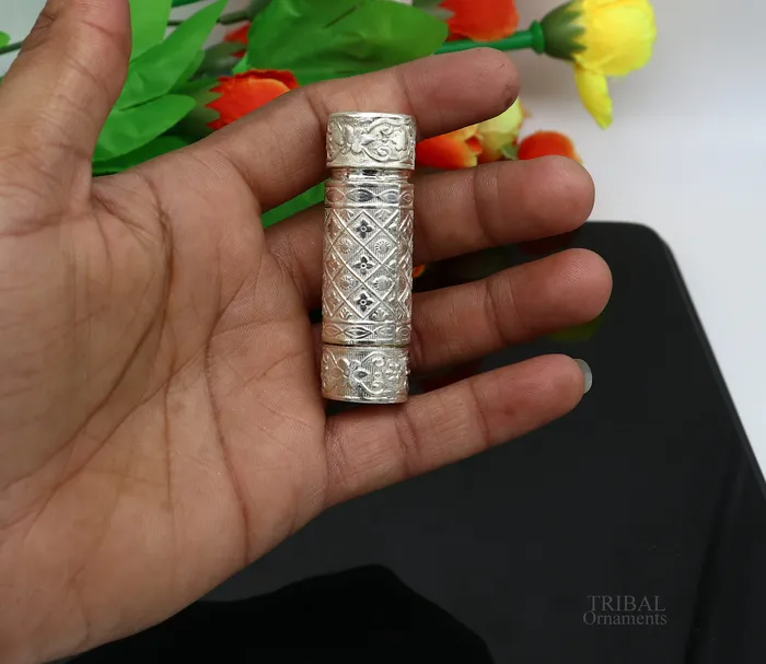 Rings TRIBAL ORNAMENTS 925 sterling silver handmade small pill box Tobacco box storage box silver utensils silver box personal box mens accessories su618