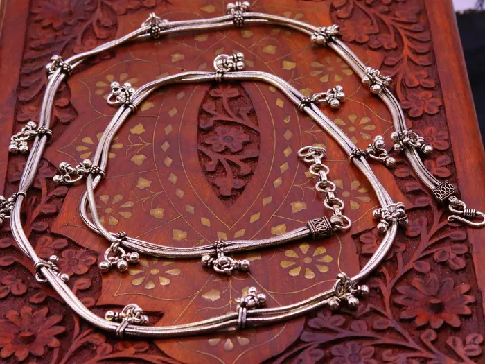 Rings TRIBAL ORNAMENTS 925 sterling silver handmade vintage antique design belly chainwaist chain belly dance adjustable length 345 to 365 tribal jewelry wch05