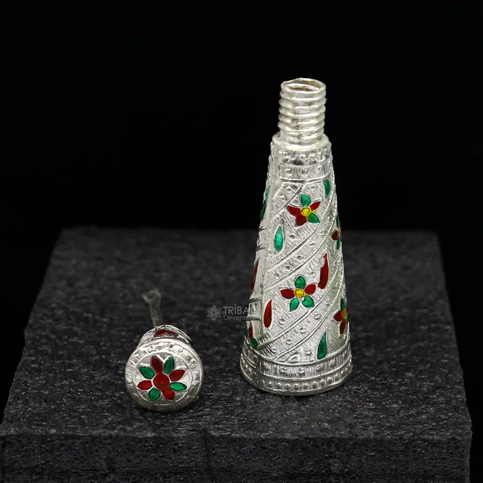 Rings TRIBAL ORNAMENTS 925 sterling silver sindur box brides boxcasket box bridal enamel sindur box collection container box eyeliner box gifting stb817 Rings TRIBAL ORNAMENTS 925 sterling silver sindur box brides boxcasket box bridal enamel sindur box collection container box eyeliner box gifting stb817