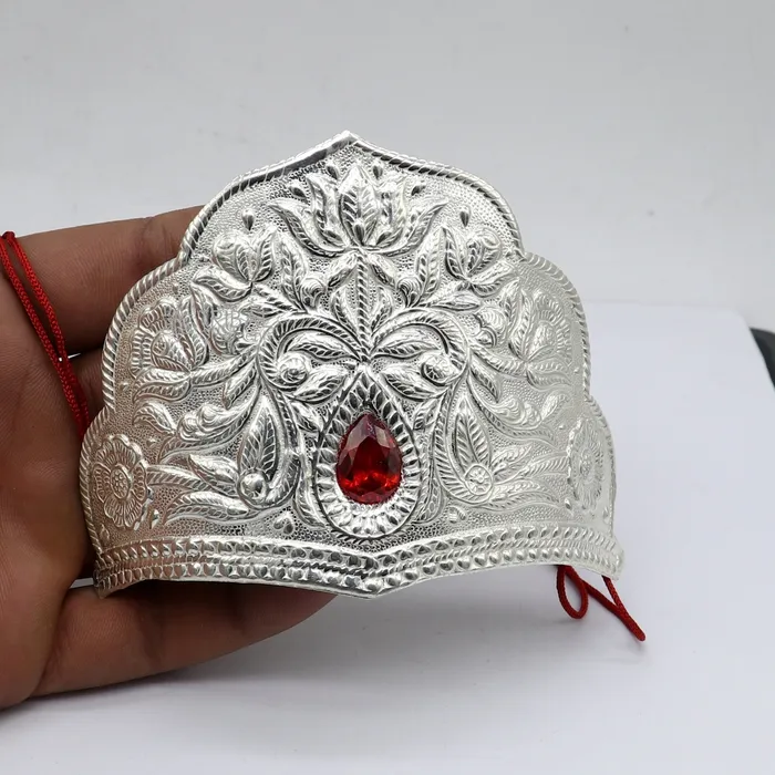 Rings TRIBAL ORNAMENTS 925 sterling silver vintage antique design mukut crown amazing handmade enamel design silver god crown home temple god hat su1269 Rings TRIBAL ORNAMENTS 925 sterling silver vintage antique design mukut crown amazing handmade enamel design silver god crown home temple god hat su1269