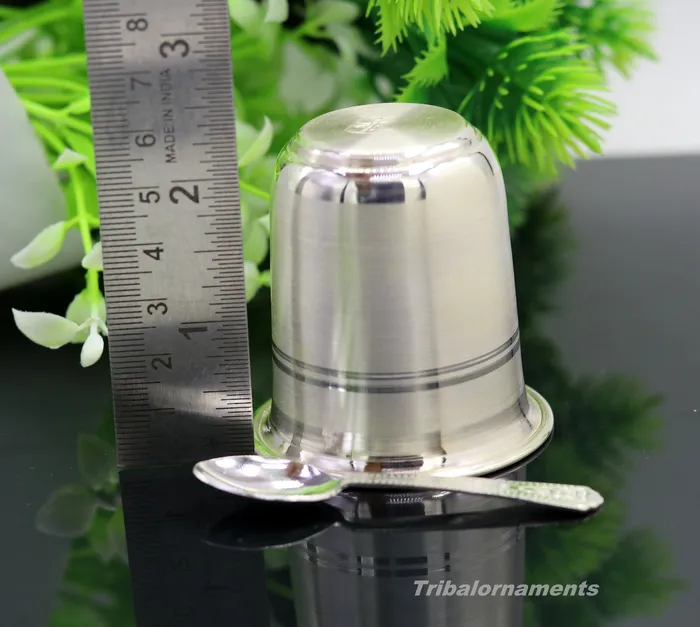 Rings TRIBAL ORNAMENTS 999 fine silver handmade watermilk Glass tumbler silver flask baby kids silver utensils set for stay healthy best gifting article sv137