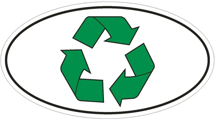 Rings Winter Park Products STD546 Recycle Oval Bumper Sticker