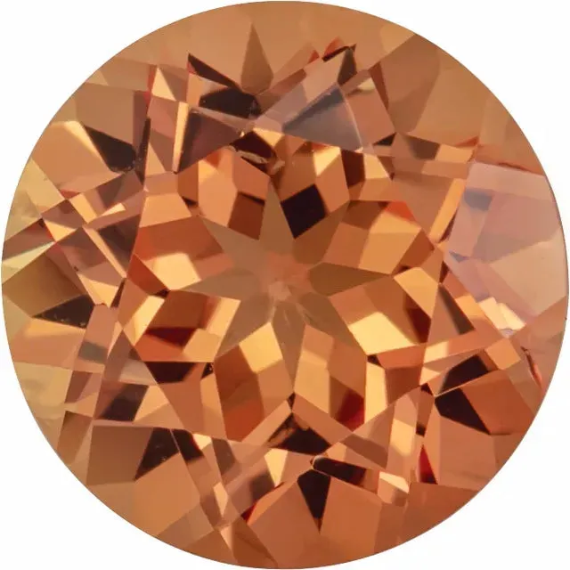 Round FAB LabGrown Orange Sapphire Gems Fire Brilliance Rings