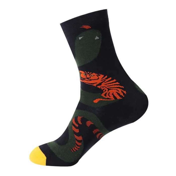 SF1052 Black Snake Tiger Elephant Socks POLLY Rings