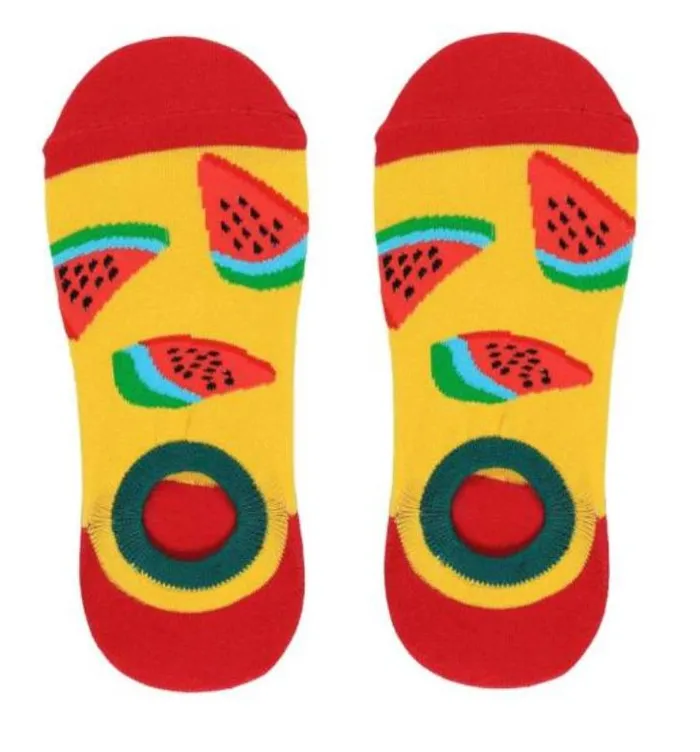 SF1284 Yellow Watermelon Low Cut Socks POLLY Rings