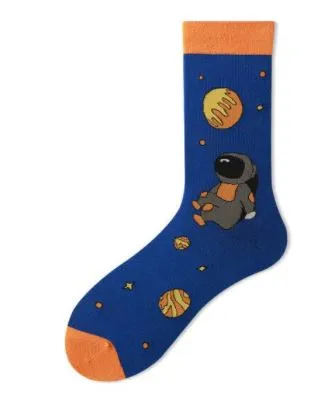 SF243 Royal Blue Astronaut in Space Socks POLLY Earrings