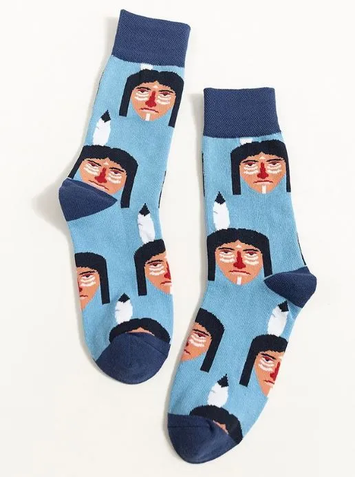 SF549 Blue Native American Socks POLLY Rings