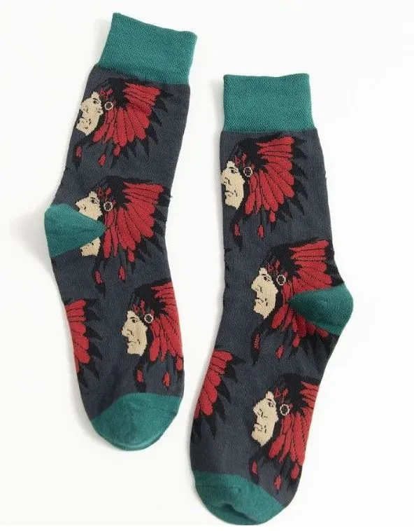 SF733 Gray Native American Socks POLLY Earrings