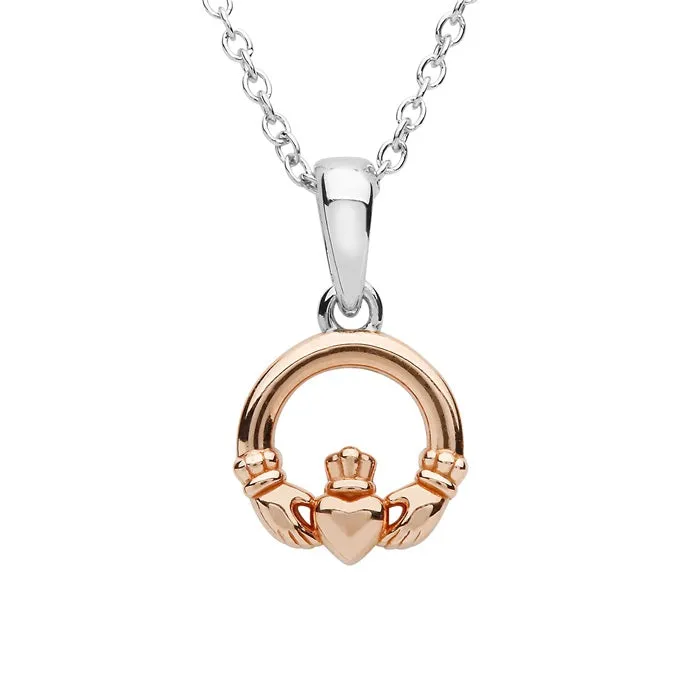 Shanore Necklaces Rose Gold Claddagh Pendant