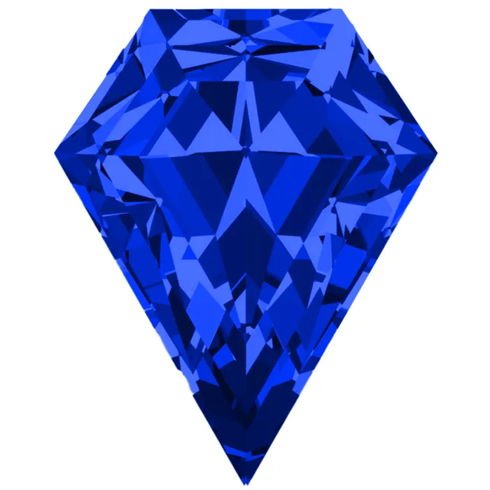 Shield FAB LabGrown Blue Sapphire Gems Fire Brilliance Rings