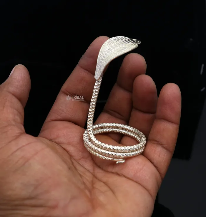 Shiva Snake Solid silver handmade Divine vintage style mini snake or shiva snake for puja or worshipping solid Diwali puja article su1147 TRIBAL ORNAMENTS Earrings Shiva Snake Solid silver handmade Divine vintage style mini snake or shiva snake for puja or worshipping solid Diwali puja article su1147 TRIBAL ORNAMENTS Earrings