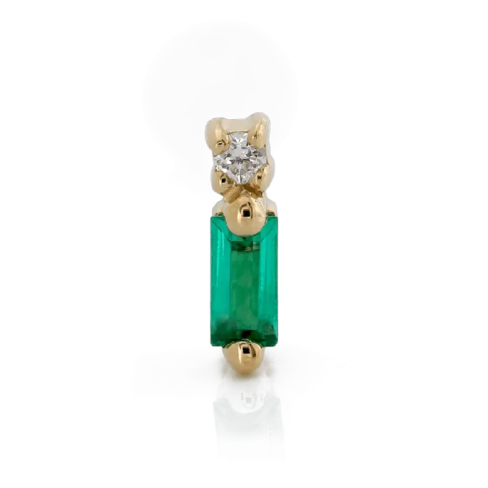 Shooting Baguette Gemstone Emerald Suzanne Kalan Earrings