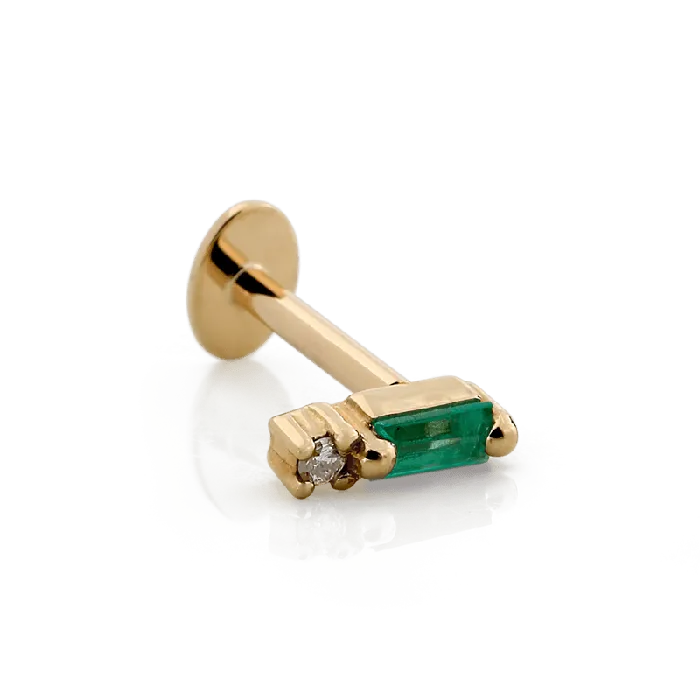 Shooting Baguette Gemstone Emerald Suzanne Kalan Earrings