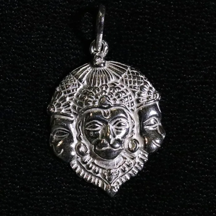 Solid silver handmade indian idol three face lord Hanumaan Bajarang bali pendant from rajasthan India god pendant locket jewelry snp02 TRIBAL ORNAMENTS Necklaces Solid silver handmade indian idol three face lord Hanumaan Bajarang bali pendant from rajasthan India god pendant locket jewelry snp02 TRIBAL ORNAMENTS Necklaces