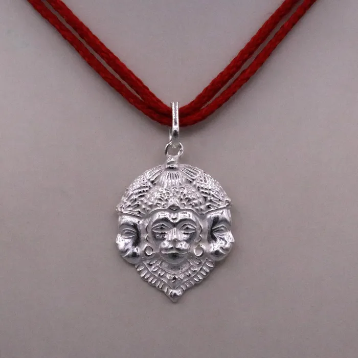 Solid silver handmade indian idol three face lord Hanumaan Bajarang bali pendant from rajasthan India god pendant locket jewelry snp02 TRIBAL ORNAMENTS Necklaces Solid silver handmade indian idol three face lord Hanumaan Bajarang bali pendant from rajasthan India god pendant locket jewelry snp02 TRIBAL ORNAMENTS Necklaces
